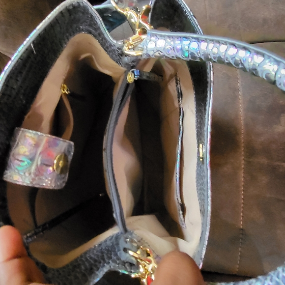 Brahmin Iridescent Croc-Embossed Bag - Picture 3 of 8